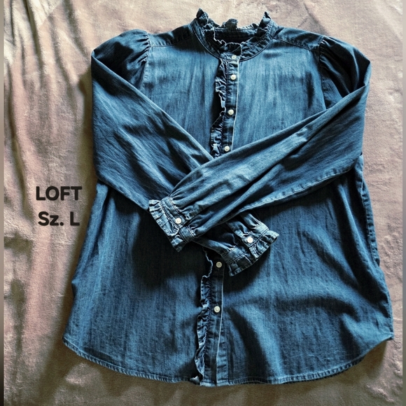 LOFT Tops - LOFT Blue Denim Top